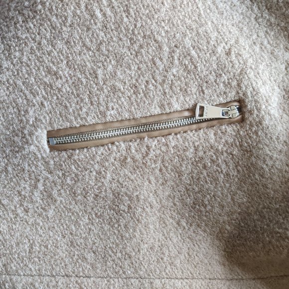 DKNY Beige Wool Boucle Coat - Size L - Picture 10 of 10